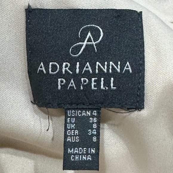 Adrianna Papell Floral Matelassé Fit & Flare Dress SZ 4 Formal Wedding Cocktail‎ - Picture 7 of 12